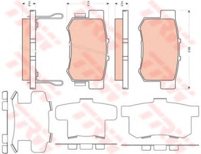 Set placute frana,frana disc SUZUKI SWIFT III (MZ, EZ) (2005 - 2016) TRW GDB3447 foto