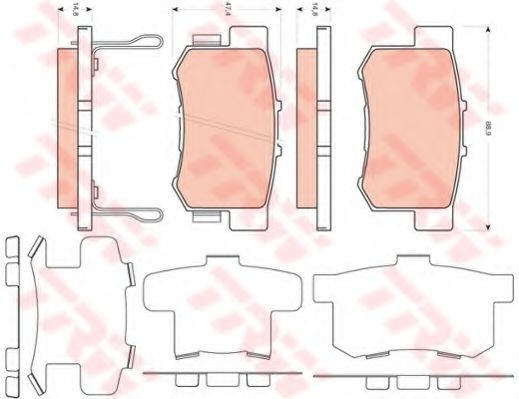 Set placute frana,frana disc SUZUKI SWIFT III (MZ, EZ) (2005 - 2016) TRW GDB3447