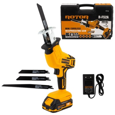 Mini fierastrau tip sabie cu acumulator R-FS2A 20V / 2Ah, Brushless, 1 X ACUMULATOR, 3 X LAME Innovative ReliableTools foto