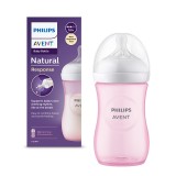 Biberon pentru +1 luna Natural Response Roz SCY903/11, 260ml, Philips Avent