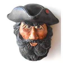 Aplica Bossons Congleton - piratul Barba Neagra Blackbeard - pictat manual 1992