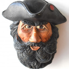 Aplica Bossons Congleton - piratul Barba Neagra Blackbeard - pictat manual 1992