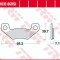 Set placute frana spate TRW MCB860SI - ATV Can-Am DS 450 (08-09) - DS 450 EFi (08-12) - DS 450 EFi X MX - XC (08-12) 4T LC 450cc