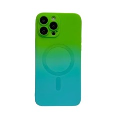 Husa De Protectie Pentru Iphone 14 Pro, Gradient Magnetic, CRISTALIS SALE&trade; Antishock, Magsafe / Verde - Albastru