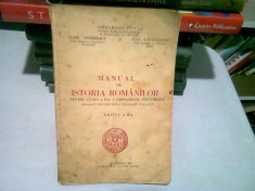 MANUAL DE ISTORIA ROMANILOR PENTRU CLASA A II-A A GIMNAZIILOR INDUSTRIALE - GHEORGHE LAZAR, IOSIF ANDREESCU, NIC, CEAUSANU foto