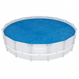 Husă solară pentru piscină Flowclear, albastru, 462 cm, rotund