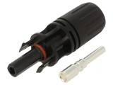 Conector solar tată mamă drept 6-10mm2 cu contacte mufă