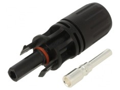 Conector solar tată mamă drept 6-10mm2 cu contacte mufă