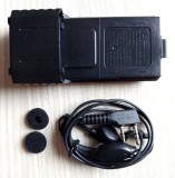 Baofeng UV-5R Adaptor HandsFree + Adaptor Baterii AA (R6), ca noi