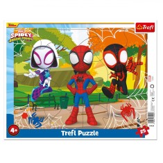 Puzzle Copii Trefl Spidey și Prietenii Minunati, 25 Piese, Multicolor, 4+ Ani