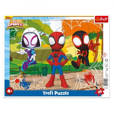 Puzzle Copii Trefl Spidey și Prietenii Minunati, 25 Piese, Multicolor, 4+ Ani foto