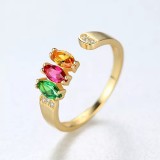 Cumpara ieftin Inel Argint reglabil finut -Multicolor placat cu aur- ARG397G, Argintboutique
