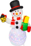 Om de zapada gonflabil de Craciun cu 4 LED alb cald, IP44, 122 cm