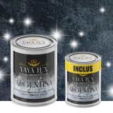 Vopsea Decorativă de Lux Argentina &ndash; Negru | Pachet 3L (2L + 1L), Efect 3D Stelat-Toro Decor, YaYa Color