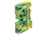 Terminal &Icirc;mbinare Șine 0.5-16mm2 1 Piste 2 Borne Galben-Verde