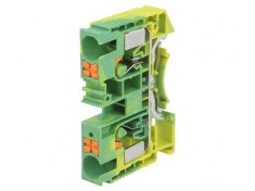 Terminal &Icirc;mbinare Șine 0.5-16mm2 1 Piste 2 Borne Galben-Verde