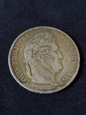 Franța 1832 M - 5 franci - Monedă de argint #2 foto