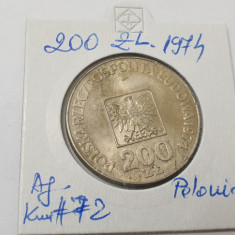 moneda polonia 200 zl 1974 ag