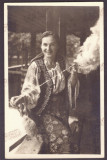 -3261 - RUCAR, Muscel, Ethnic Woman, Port Popular old PC real Photo unused 1942, Necirculata, Fotografie