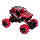 Mașină Off Road, Model 4X4, Roți Mari, Sunet și Lumină, Roșu/Negru, Oem