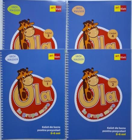 Ola in grupa mare (4 volume). Caiet de lucru pentru prescolari (5-6 ani)