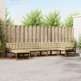 Cumpara ieftin Set de canapele de exterior 7 buc. 7-Locuri Natural si Bej
