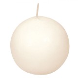 Lum&acirc;nare Parafina, Sferă, Aromă Vanilie, Culoare Ecru, 5x5cm, Timp Ardere 8 Ore