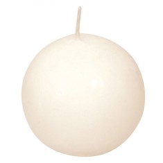 Lum&acirc;nare Parafina, Sferă, Aromă Vanilie, Culoare Ecru, 5x5cm, Timp Ardere 8 Ore