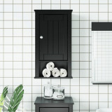 Dulap de baie de perete &quot;BERG&quot; negru, 40x27x71,5 cm, lemn pin GartenMobel Dekor, vidaXL