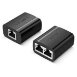 Splitter retea Vention, RJ-45 (T) la 2 x RJ-45 (T), 2 buc per set, 100 Mbps, ecranat, conectori auriti, functioneaza in pereche, negru, &quot;IPTB0&quot;, - 692