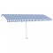 Copertina retractabila manual cu LED, albastru &amp; alb 500x300 cm