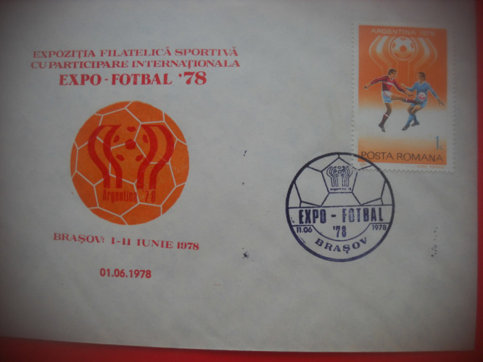 HOPCT PLIC 3451 EXPO FOTBAL 1978 BRASOV