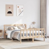vidaXL Cadru de pat fără saltea, 135x190 cm, lemn masiv de pin 3306570