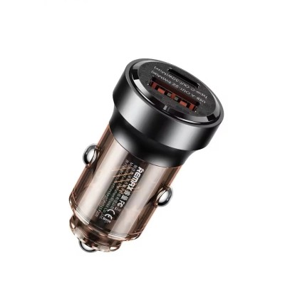 Incarcator auto rapid REMAX RCC338, PD+QC, 1 port USB-C, 1 port USB-A foto