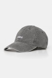 The Kooples șapcă de baseball din bumbac culoarea gri, uni, AMHA30013K