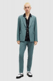 AllSaints sacou din lana MOAD BLAZER culoarea turcoaz, MJ553Z