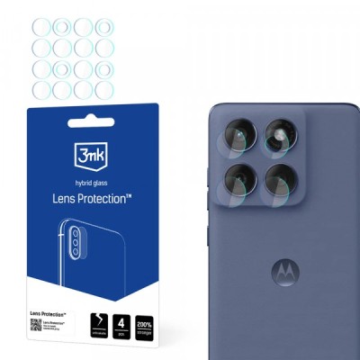 Folie de protectie Camera Spate 3MK Protection pentru Motorola Edge 60 Fusion, Sticla Flexibila, Set 4 bucati, Transparenta foto