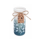 Lumanare parfumata in borcan sticla Flower &Oslash; 6 cm x 14 H