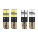 Set 2 Becuri Auto LED T10 5W SMD Canbus 24 LED, Alb/Albastru, Lampi Interior/Portiere/Plafon, 12V, Durata Lunga Viata