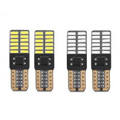 Set 2 x becuri auto LED T10, SMD, 5W, Canbus, 2 modele, 24LED