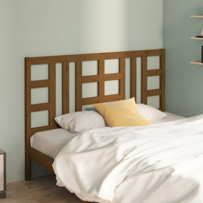 Tăblie de pat, maro miere, 146x4x100 cm, lemn masiv de pin foto