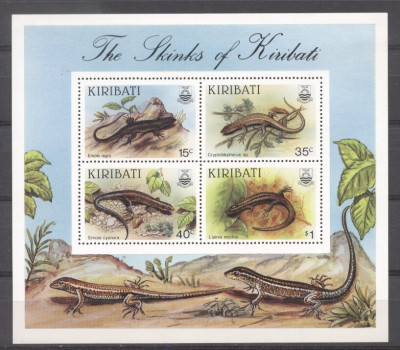 Kiribati 1987 Reptiles, perf.sheet, MNH G.363 foto