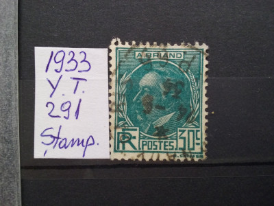 1933-Franta-Y.T.291-stampilat foto