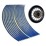 Cumpara ieftin Set 16 ornamente Reflectorizante pentru jante auto, moto, culoare Albastra
