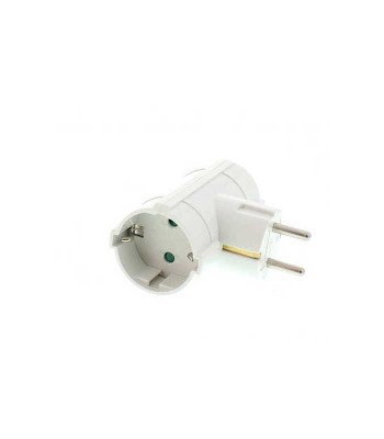 Stecher dublu cu contact protectie 2x SCHUKO laterale Well foto