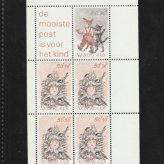 Olanda 1982-Copii si animale ,MNH,Mi.Bl.24