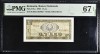 Bancnota 1 Leu 1966, PMG 67 UNC, Bancnota Romaneasca Gradata - Colectie Numismatica