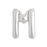 Balon Folie Litera M Argintiu - 40 cm