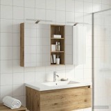 vidaXL Set dulap baie cu raft 3 pcs 130 x 14,5 x 70 cm Lemn compozit 3403775