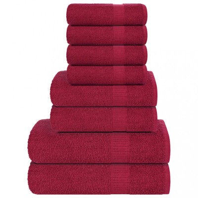 Gossi set prosoape 8 piese bordeaux 360 g/m2 100% bumbac foto